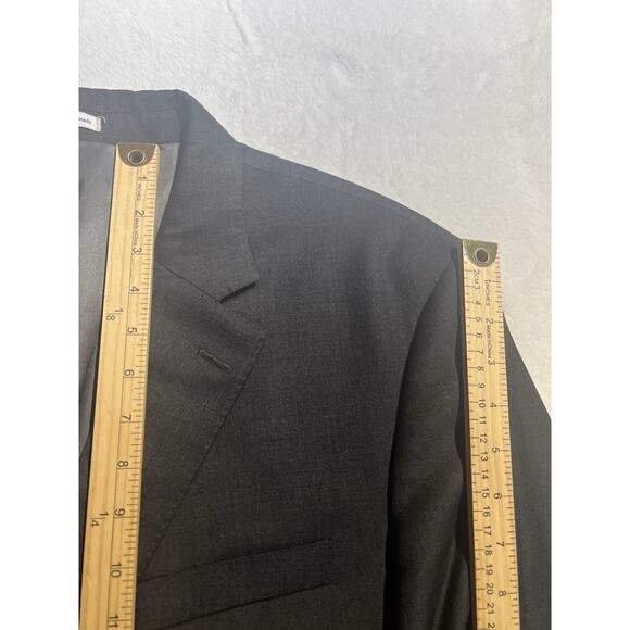 Peter Millar 50L 42x30 Charcoal Gray Nailhead Quality Wool 2 Piece Suit - Picture 12 of 16